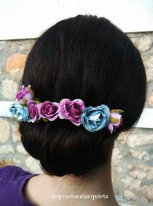 Peineta de flores DIY. Adornos para el pelo. wedding. Bodas.