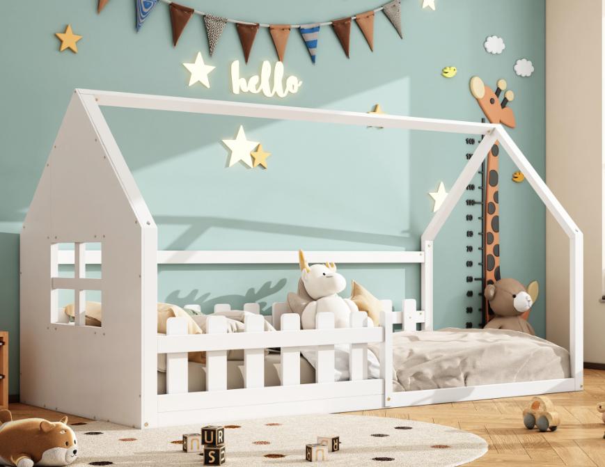 Cama casita montessori madera